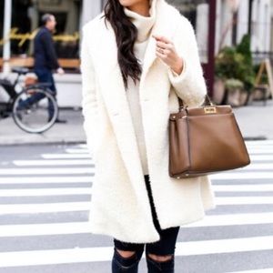 Cream Vince shearling coat